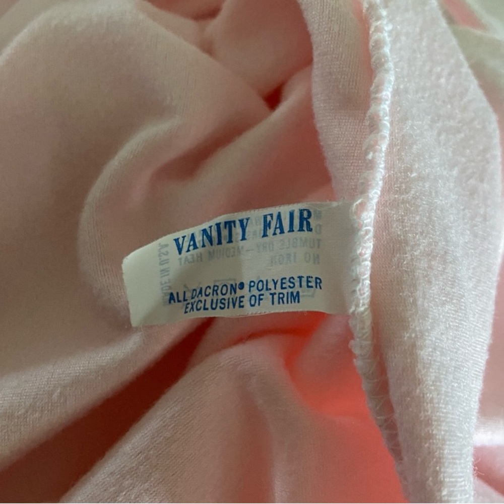 Vintage Vanity Fair Pink Polyester Nightgown Robe Womens Size‎ L - Picture 6 of 8